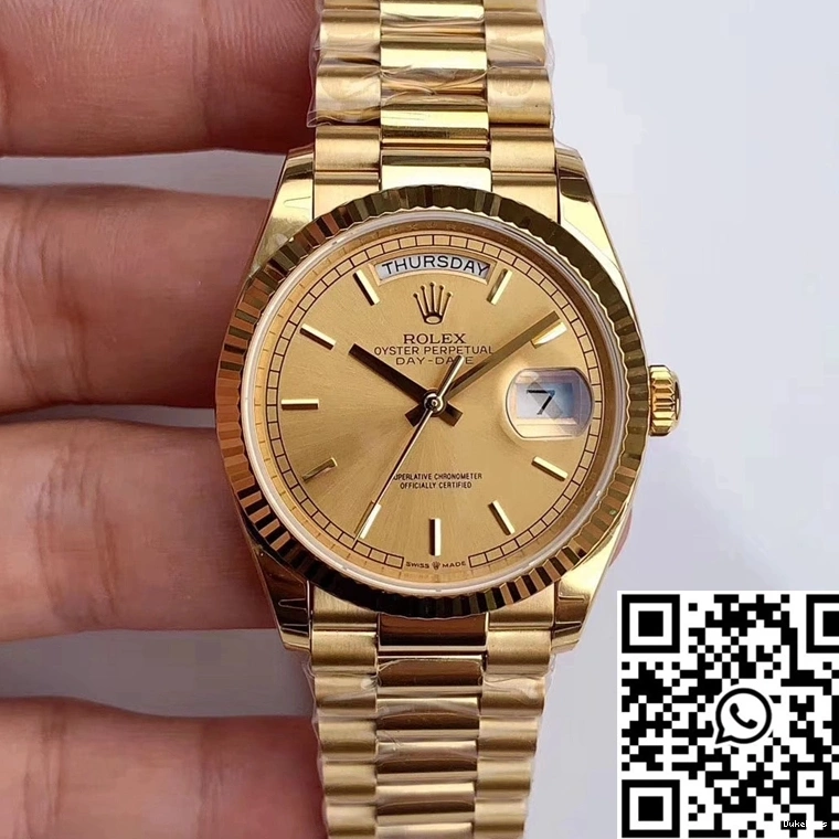 Rolex Yellow Factory Champagne Day-Date Gold M128238-0045 EW Dial 0211
